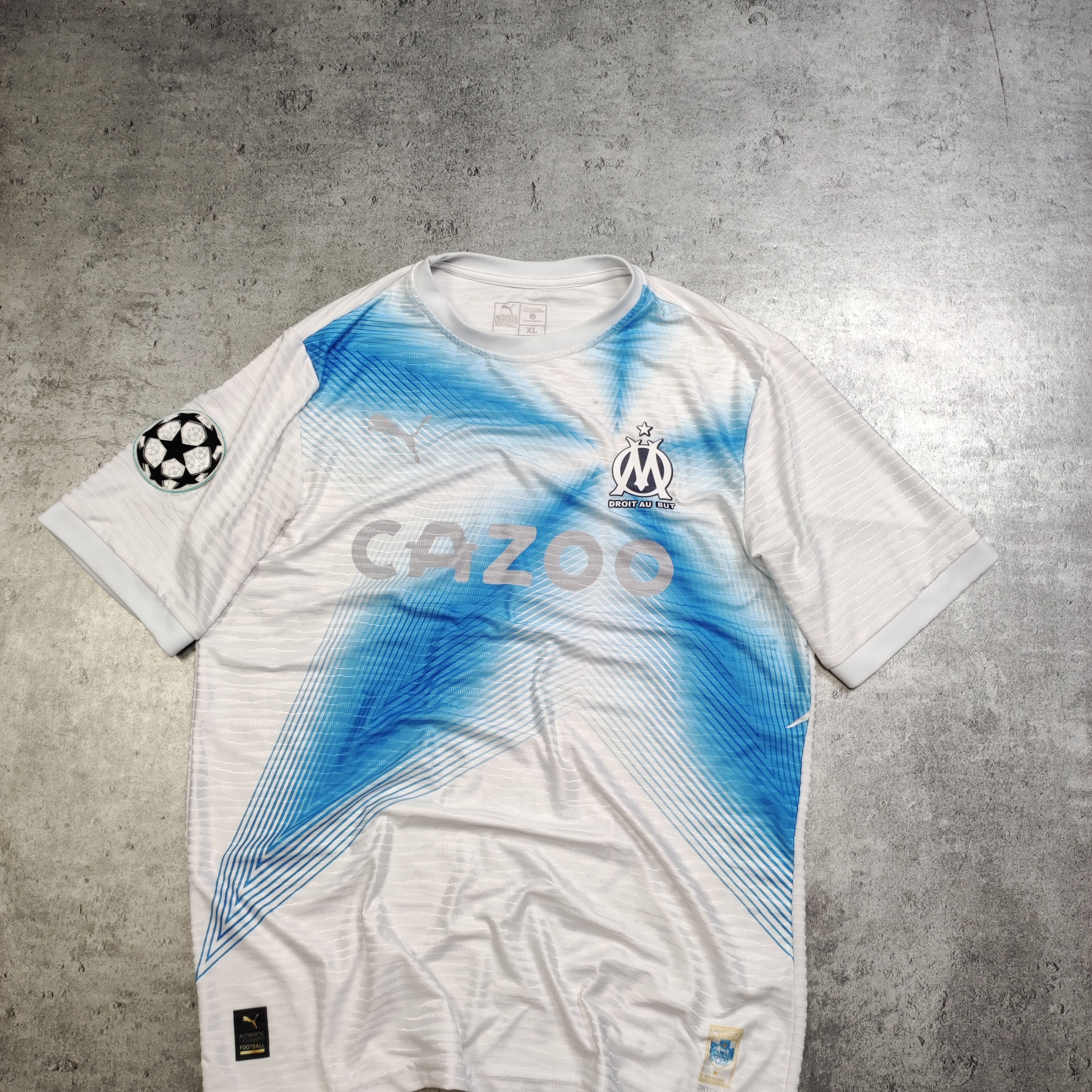 Puma RARE Olimique Marsylie Puma Football Champions League Jersey Size US M / EU 48-50 / 2 - 2 Thumbnail