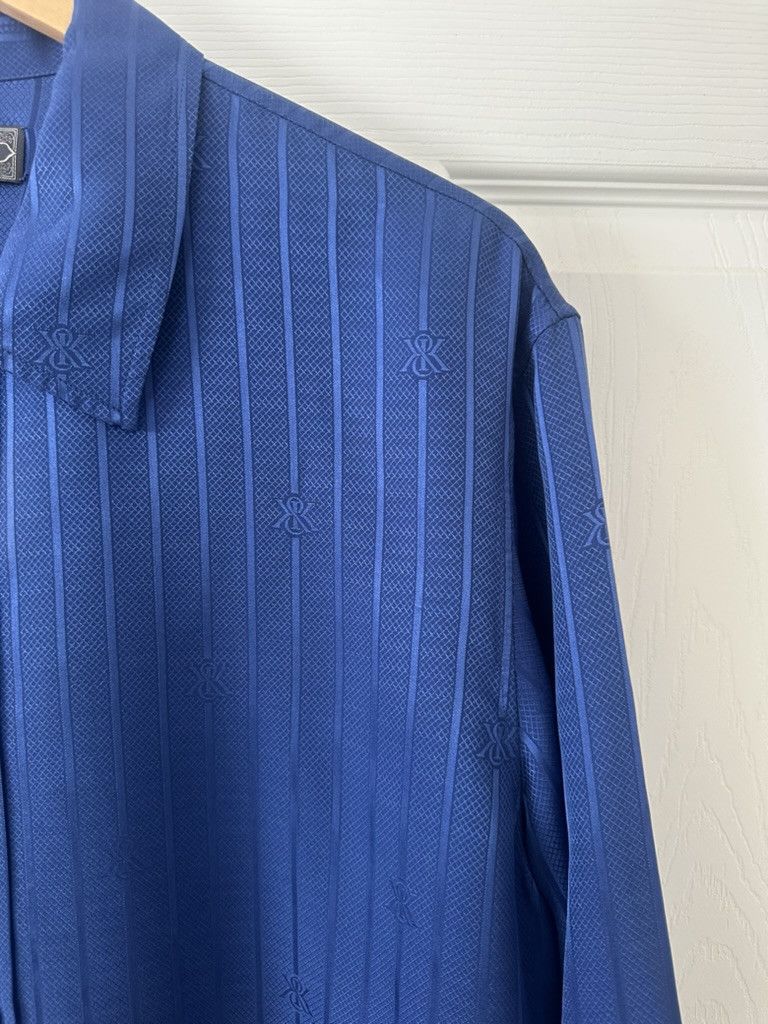 Kith Kith Crest Logo Boxy Collared Silk Overshirt - Bow Blue Size US XL / EU 56 / 4 - 7 Thumbnail