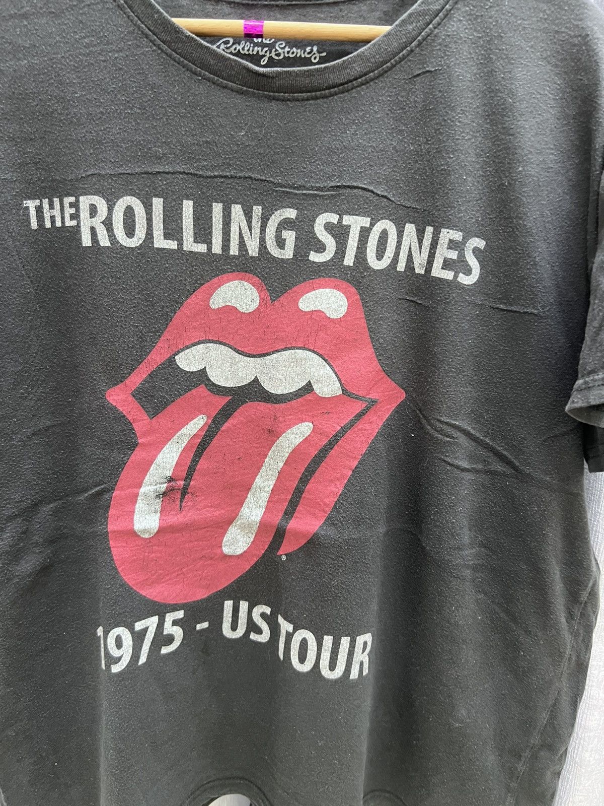 Band Tees Faded Rolling Stones 1975 US Tour Repro Vintage Band Tee Size US L / EU 52-54 / 3 - 2 Thumbnail