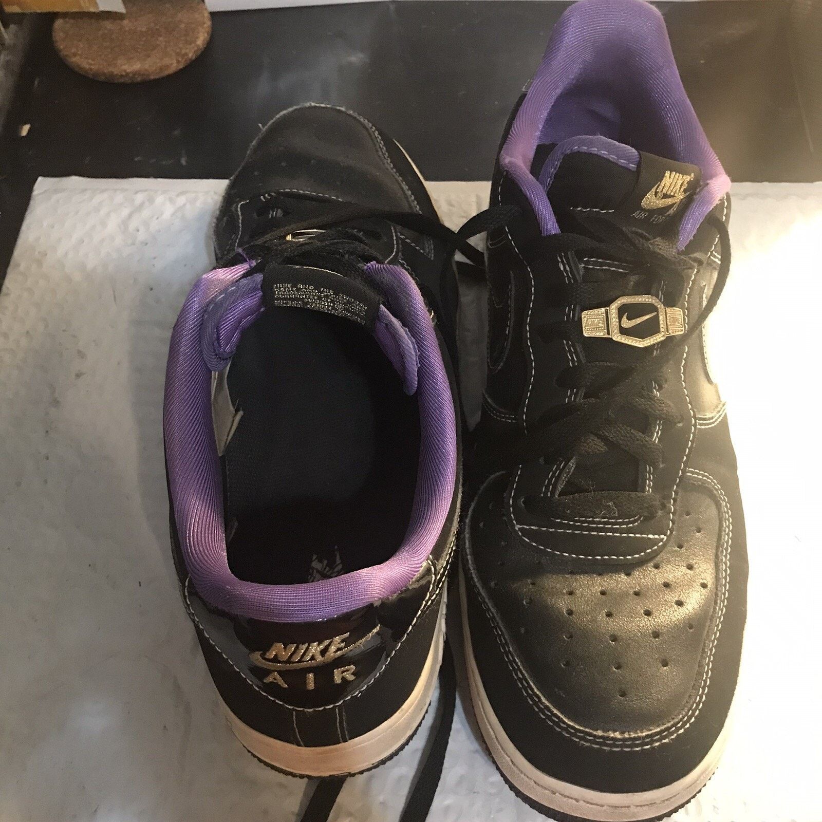 Nike Size 12 - Nike Air Force 1 '07 LV8 EMB Low Champ - Lakers Size US 12 / EU 45 - 1 Thumbnail