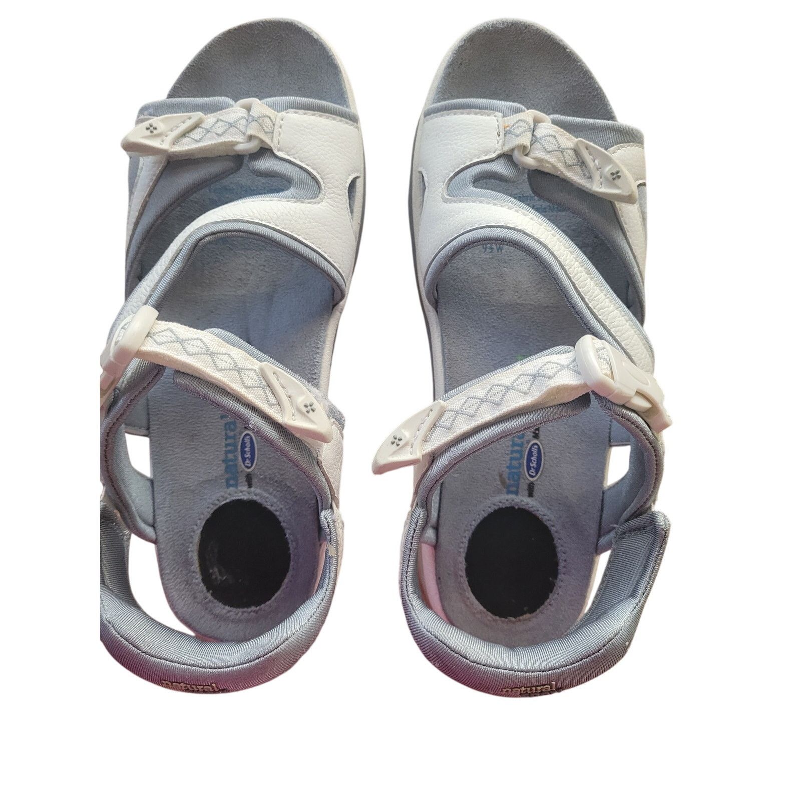 Scholl Dr Scholl's White Sandals Women Natural Sport Sz 9.5W Size US 9.5 / IT 39.5 - 3 Thumbnail