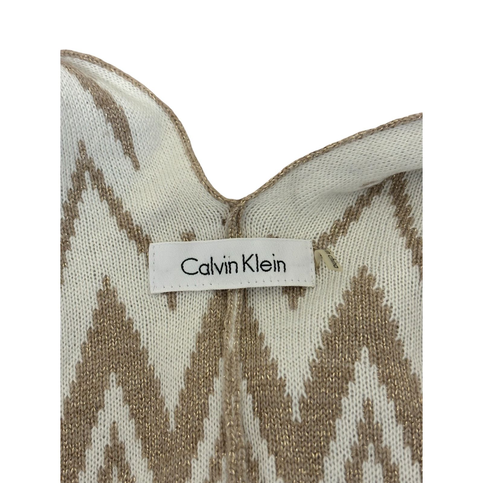 Calvin Klein Calvin Klein Cape Women One Size Tan Glitter Sparkle Poncho Size ONE SIZE - 3 Thumbnail