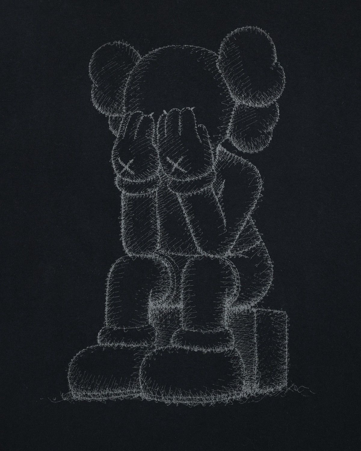 Original Fake KAWS / OriginalFake Black graphic T-shir Size US M / EU 48-50 / 2 - 2 Thumbnail
