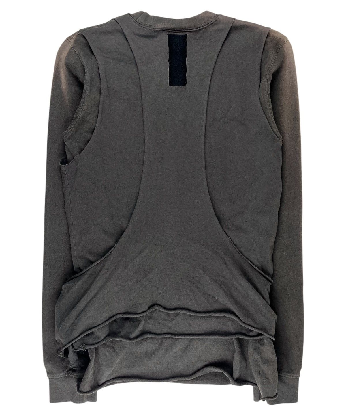 Rick Owens Rick Owens SLAB Leather Layered Longsleeve Crewneck Shirt Size US S / EU 44-46 / 1 - 2 Thumbnail
