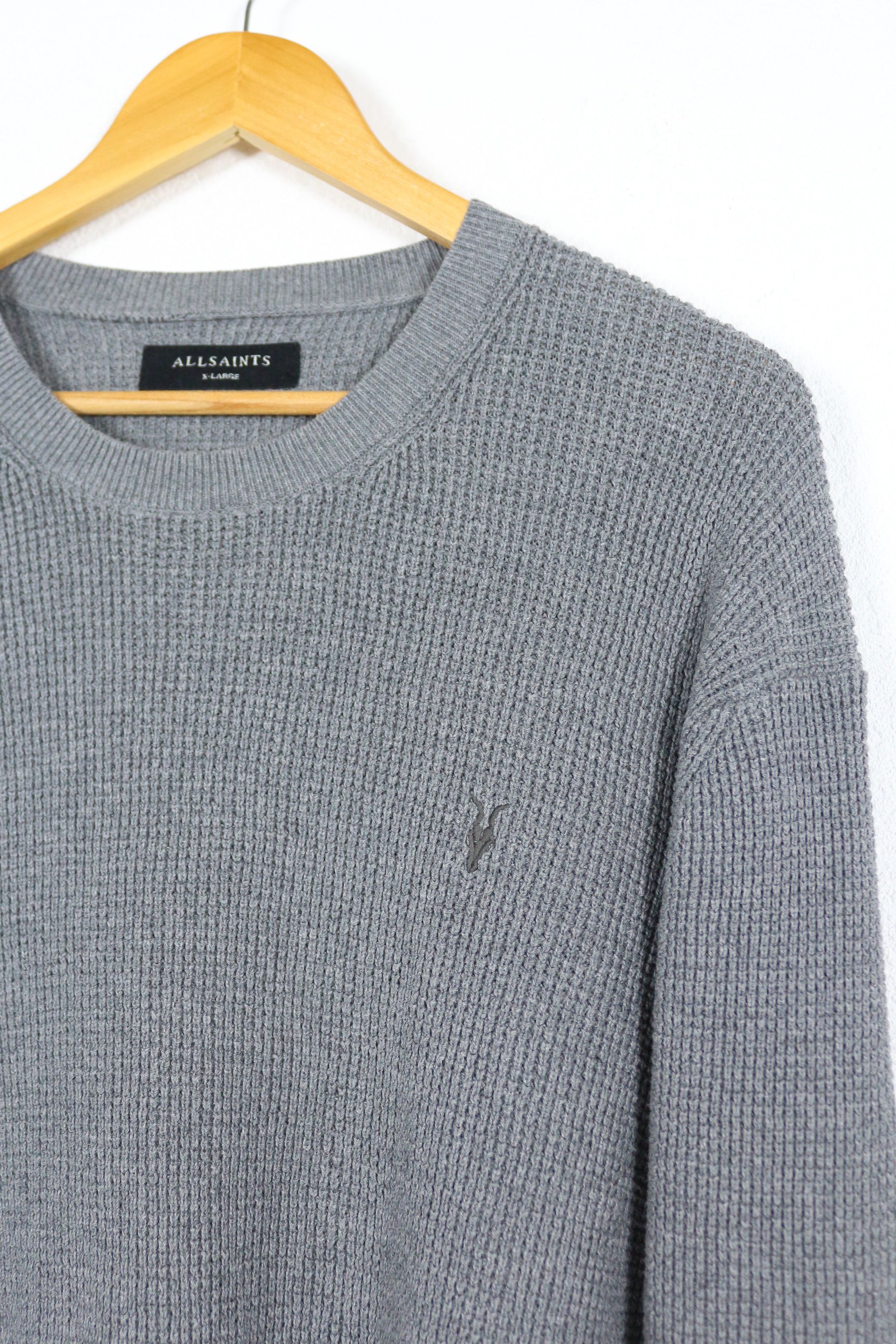 Allsaints × Japanese Brand Allsaints RIAS Logo Waffle Sweater Jumper Avant Garde Y2K Size US XL / EU 56 / 4 - 2 Thumbnail