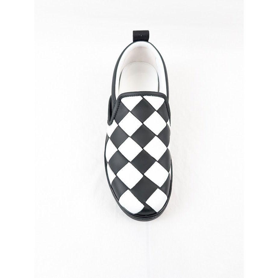 Bottega Veneta o1rshd1 Bolt Calf Intrecciato Sneakers in Nero / Optic White Size US 7.5 / EU 40-41 - 6 Thumbnail