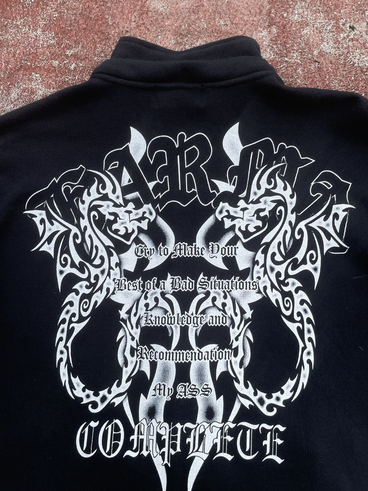 Japanese Brand 2000s Japanese arcive Fur Hoodie Karma Black Triball Gothic Size US L / EU 52-54 / 3 - 4 Thumbnail