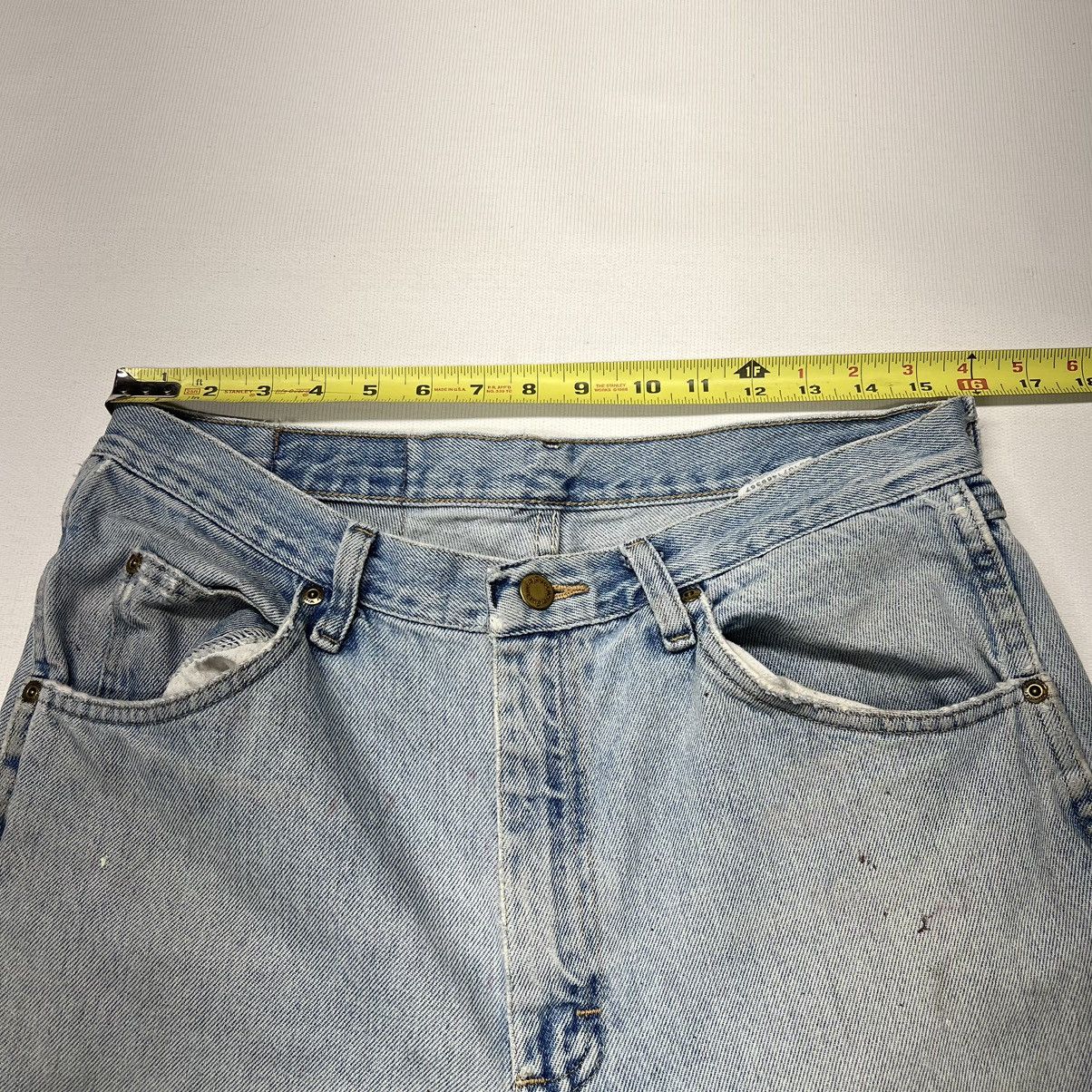 Vintage × Wrangler Wrangler Jeans Blue Straight Ripped Faded Denim Worn Y2K Size US 33 - 24 Thumbnail