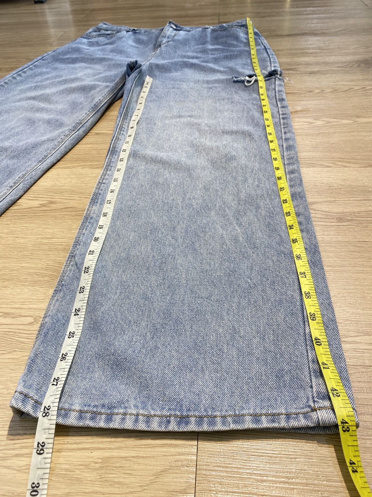 Japanese Brand Japnese Brand Baggy Blue Wash Style Ripped Jeans Size US 35 - 13 Thumbnail
