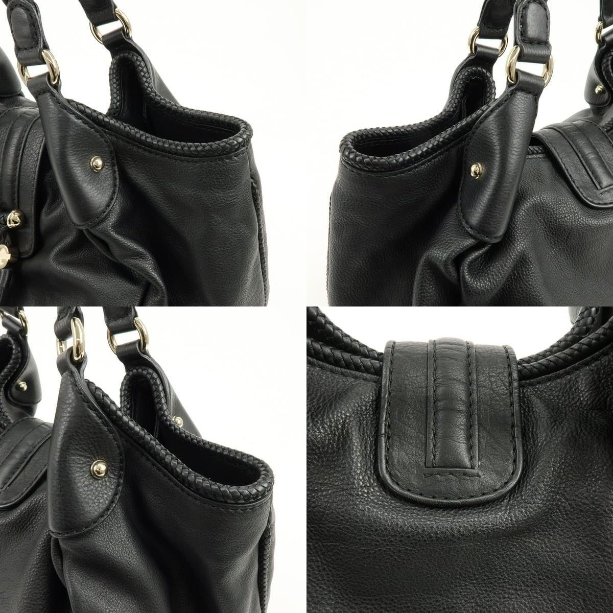 Gucci Gucci Marrakech Leather Shoulder Bag Black Size ONE SIZE - 6 Thumbnail