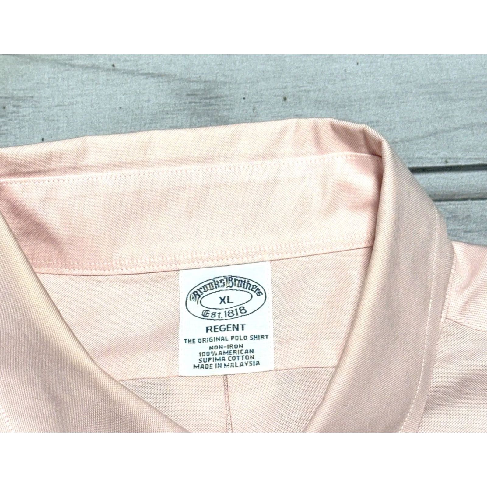 Brooks Brothers Brooks Brothers Shirt XL Pink Oxford Dress Shirt OCBD Regent Non Iron Supima Regular Long Sleeve Button-Down Size 46R - 4 Thumbnail
