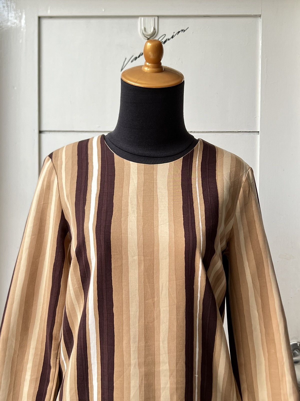Marimekko MARIMEKKO Striped Midi Dress Size XS / US 0-2 / IT 36-38 - 2 Thumbnail