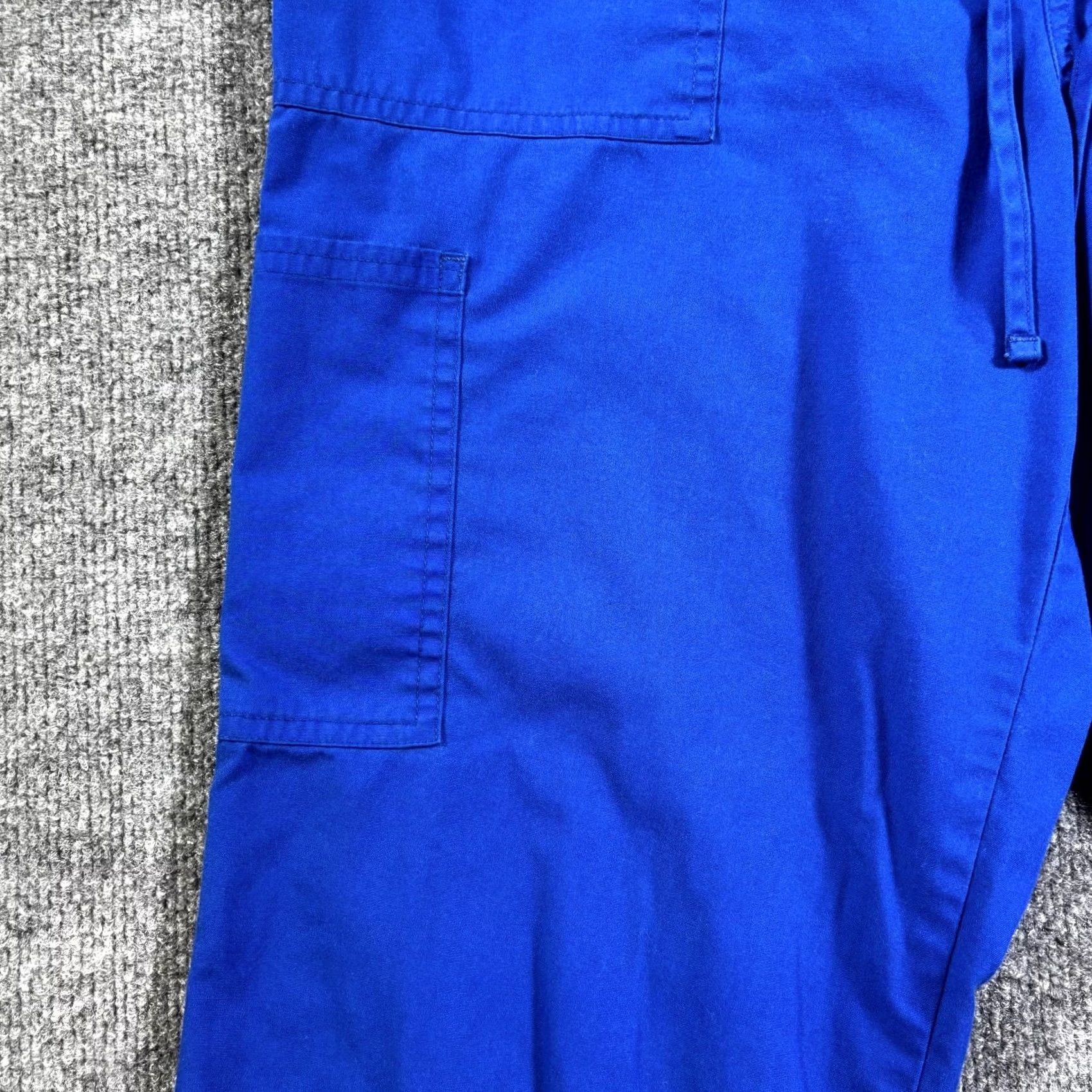 Vintage Scrub Star Scrub Pant Unisex M Blue Polyester Medical Straight Nursing Stretch Shirt Size US 31 - 4 Thumbnail
