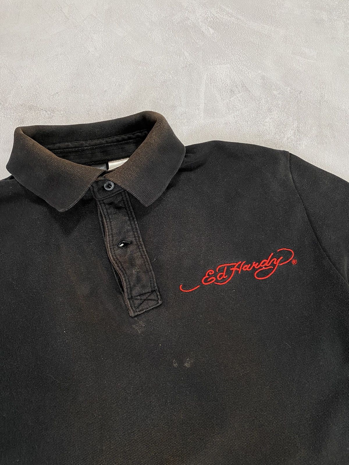 Christian Audigier 🤖 Vintage Shirt Polo Ed Hardy Distressed Style Size US XXL / EU 58 / 5 - 4 Thumbnail