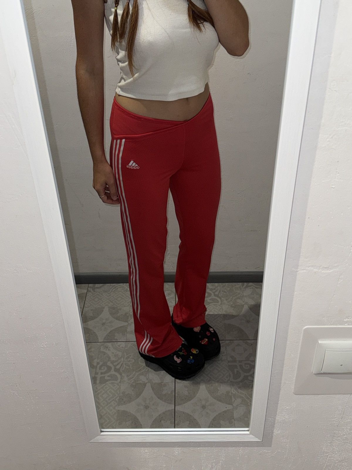 Adidas VINTAGE ADIDAS 2000s THREE STRIPES FLARE PANTS Size 28" / US 6 / IT 42 - 1 Thumbnail