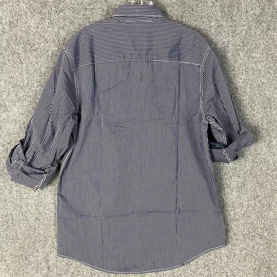 Other Michael Brandon Dress Shirt Men's Medium Striped Roll Sleeve Size US M / EU 48-50 / 2 - 8 Thumbnail