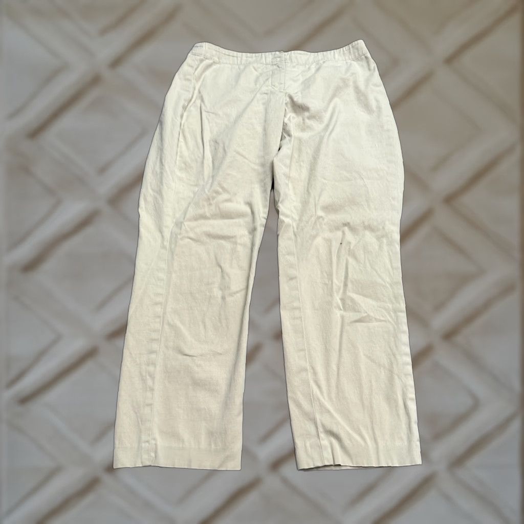 J. Jill J. Jill Khaki Pants Women 6 Brown Straight Leg Mid Rise Cotton Blend 32x26 Casual Travel Workwear Size 28" / US 6 / IT 42 - 1 Thumbnail