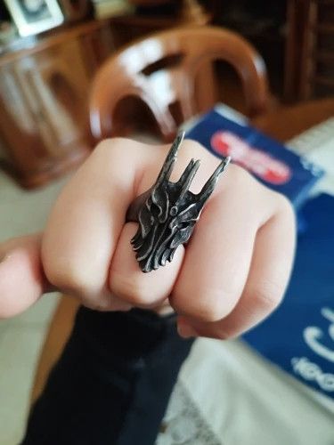 Jewelry Black Helm of Ring Streetwear Jewelry Fashion Gift Size ONE SIZE - 1 Thumbnail