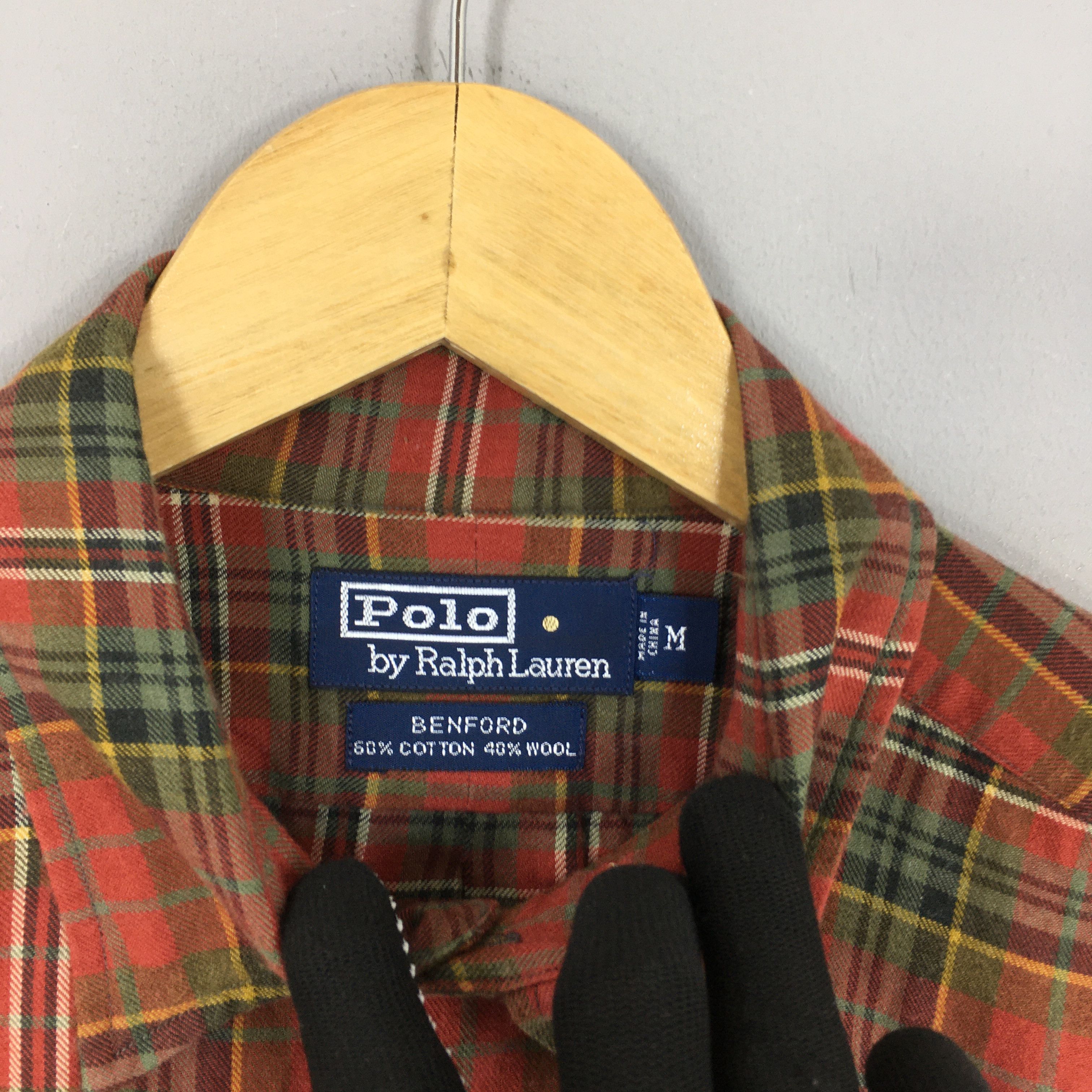 Vintage 90s Polo Ralph Lauren Checkered Flannel Shirt Medium