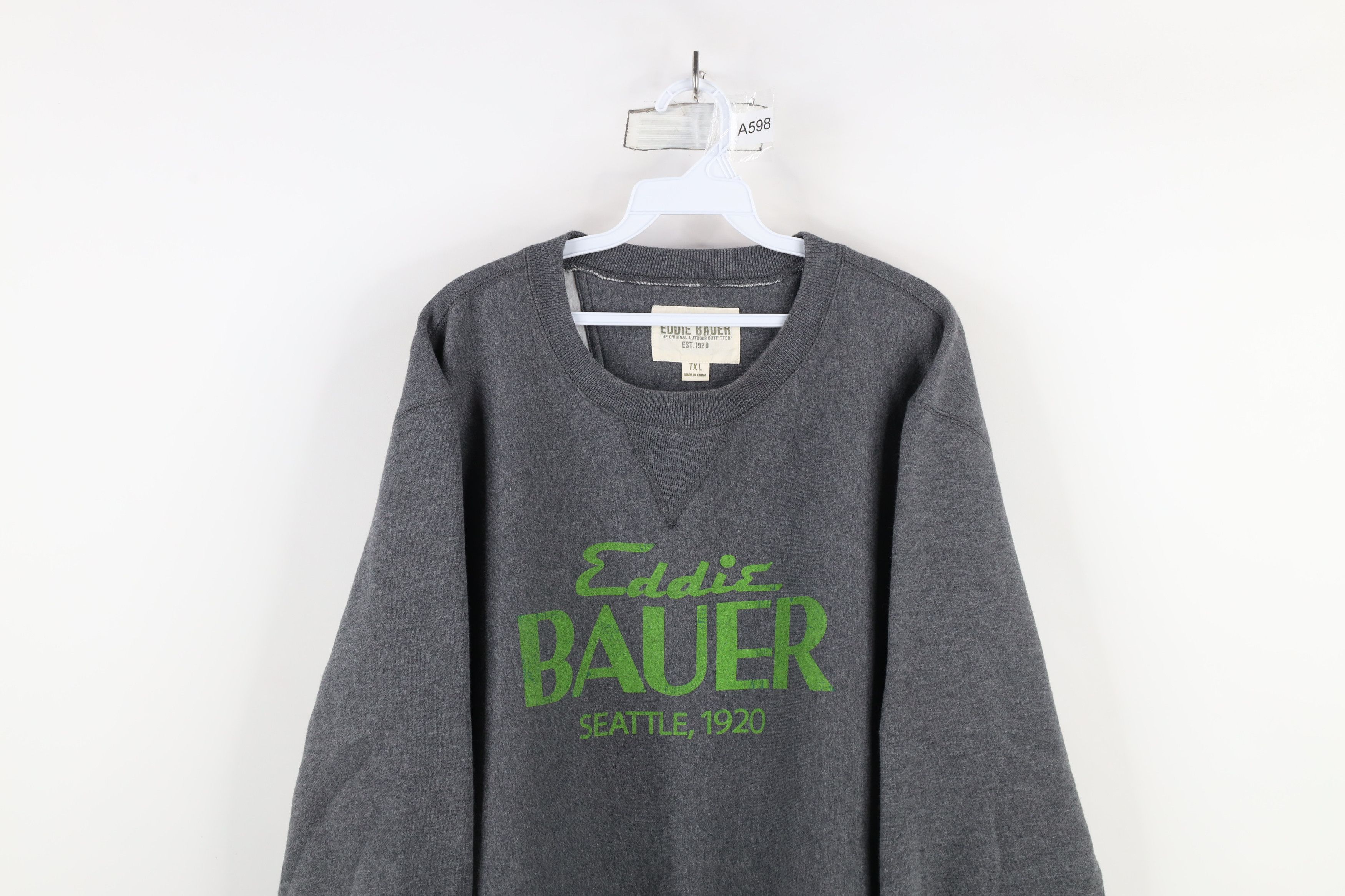 Eddie Bauer × Vintage Vintage Eddie Bauer Heavyweight Crewneck Sweatshirt Gray Size US XL / EU 56 / 4 - 2 Thumbnail
