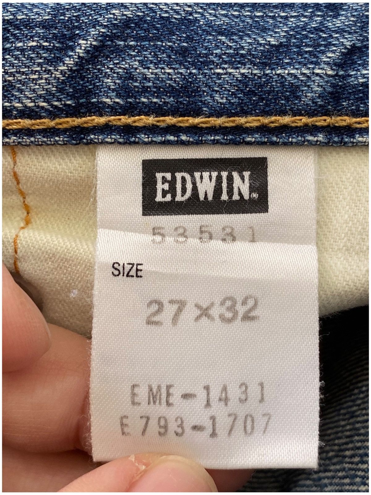 Edwin Edwin Brand Acid Blue Wash Ripped Style Jeans Size US 30 / EU 46 - 14 Thumbnail