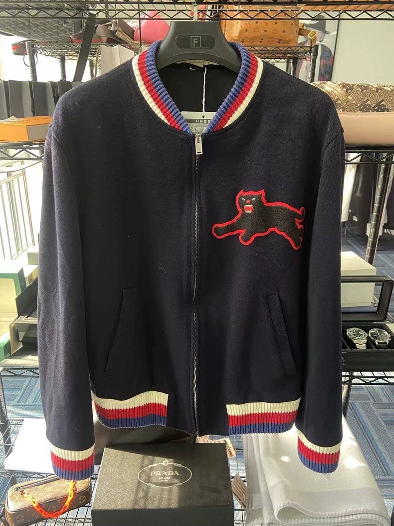 Gucci Gucci Black Cat Jacket Size 50-2506 Size US L / EU 52-54 / 3 - 1 Thumbnail