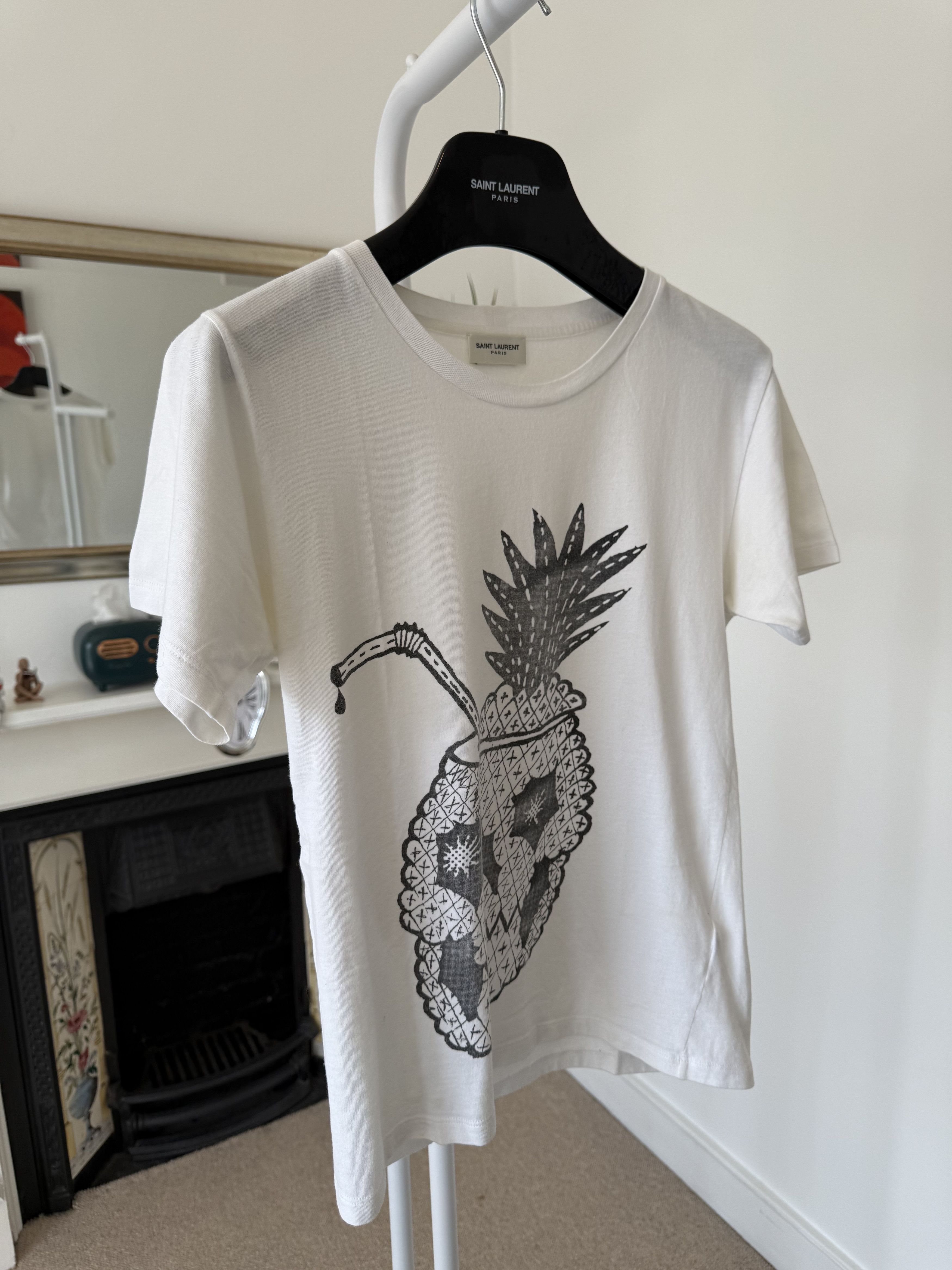 Saint Laurent Paris SS14 Saint Laurent Pineapple Tee Size US XS / EU 42 / 0 - 4 Thumbnail