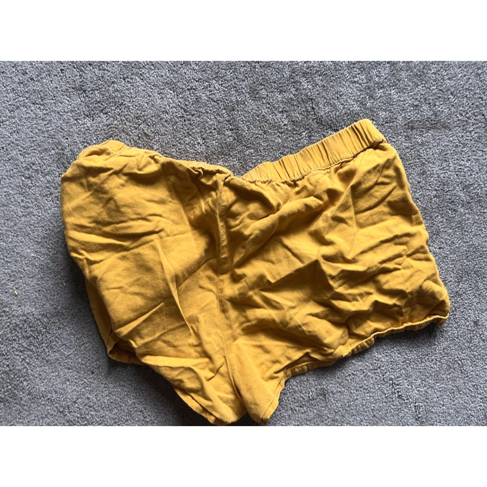 Madewell Madewell Womens Shorts Large Yellow Stretch Waist Cotton Blend Pull On Bottoms Size 36" / US 14 / IT 50 - 2 Thumbnail