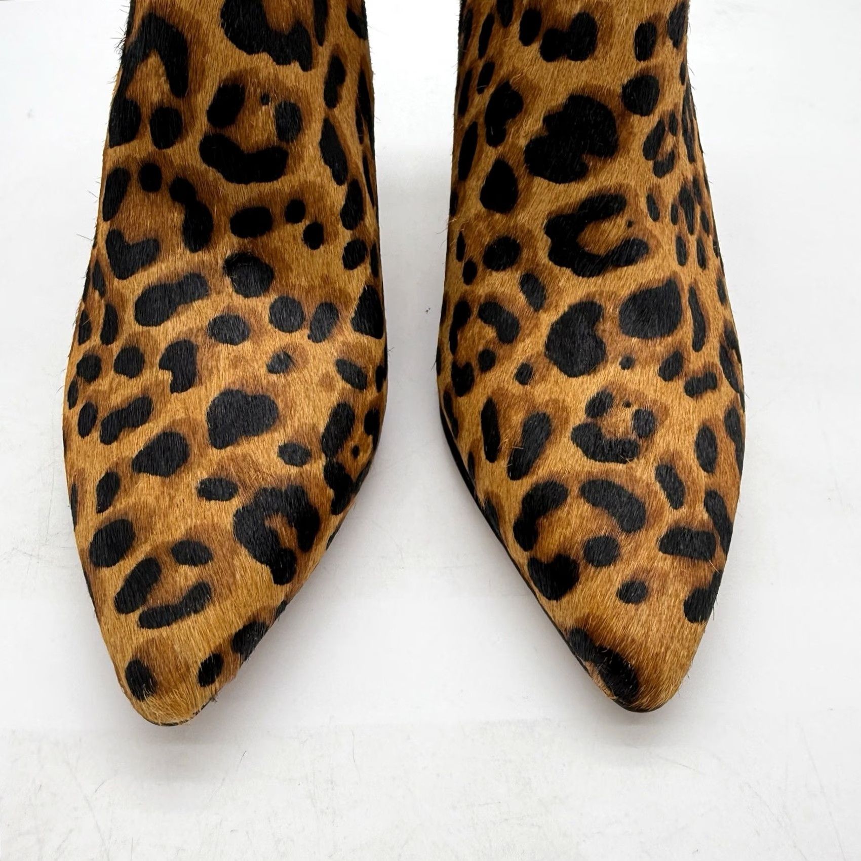 Vintage Antonio Melani Shahn Leopard Calf Hair Ankle Boots Women Size 7.5 M Pointed Toe Boots Size US 8 / IT 38 - 4 Thumbnail