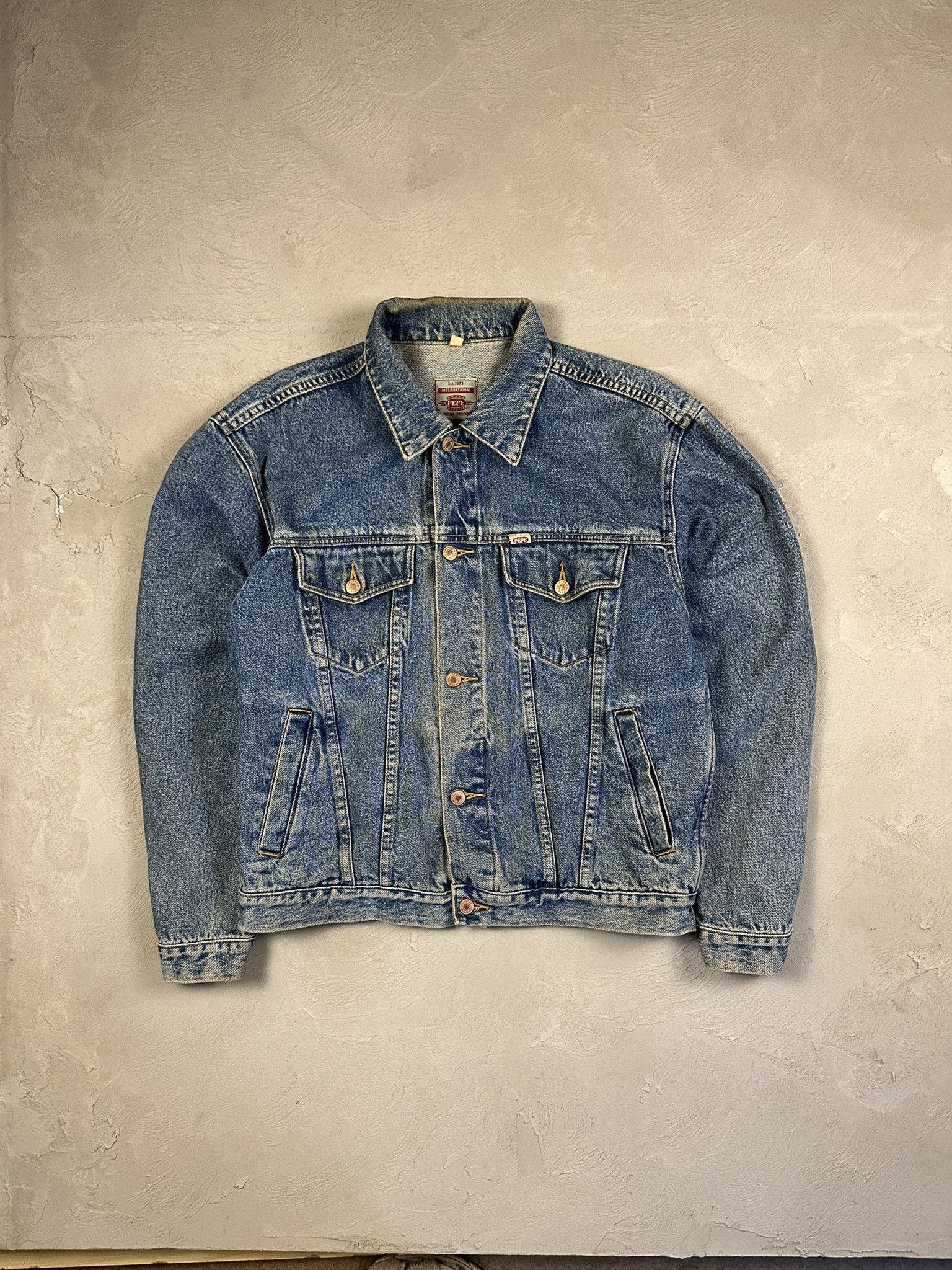 Vintage 90s Vintage Workwear Denim Trucker Jacket Size US M / EU 48-50 / 2 - 1 Thumbnail