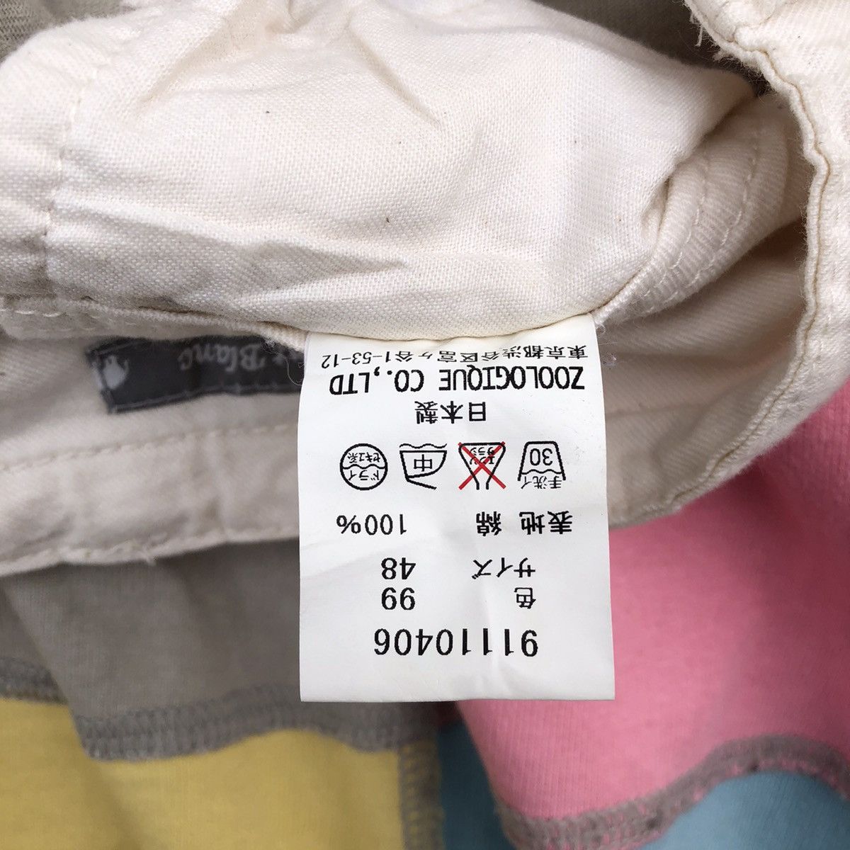 Japanese Brand ELEPHANT BLANC Rare Patchwork Multicolor Design Cotton Pants Size 35" - 12 Thumbnail