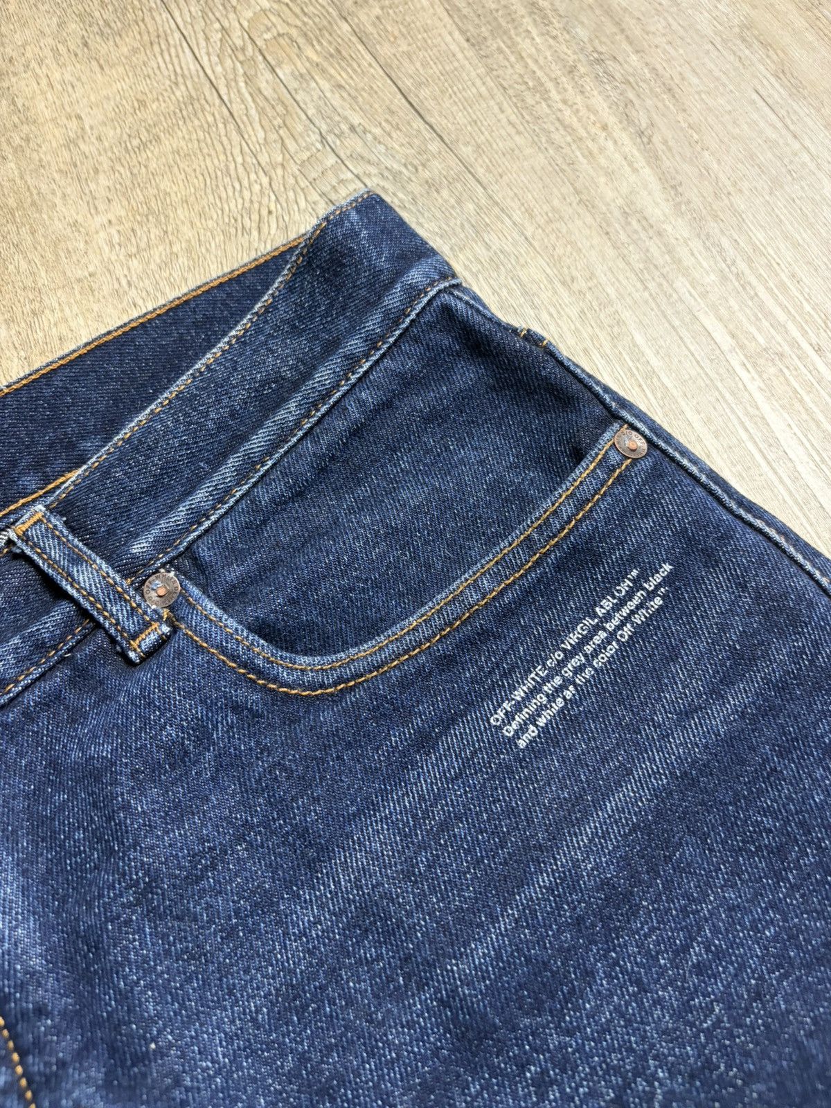 Off-White c/o VIRGIL ABLOH Blue Denim Shorts Size 33 Size US 34 / EU 50 - 4 Thumbnail