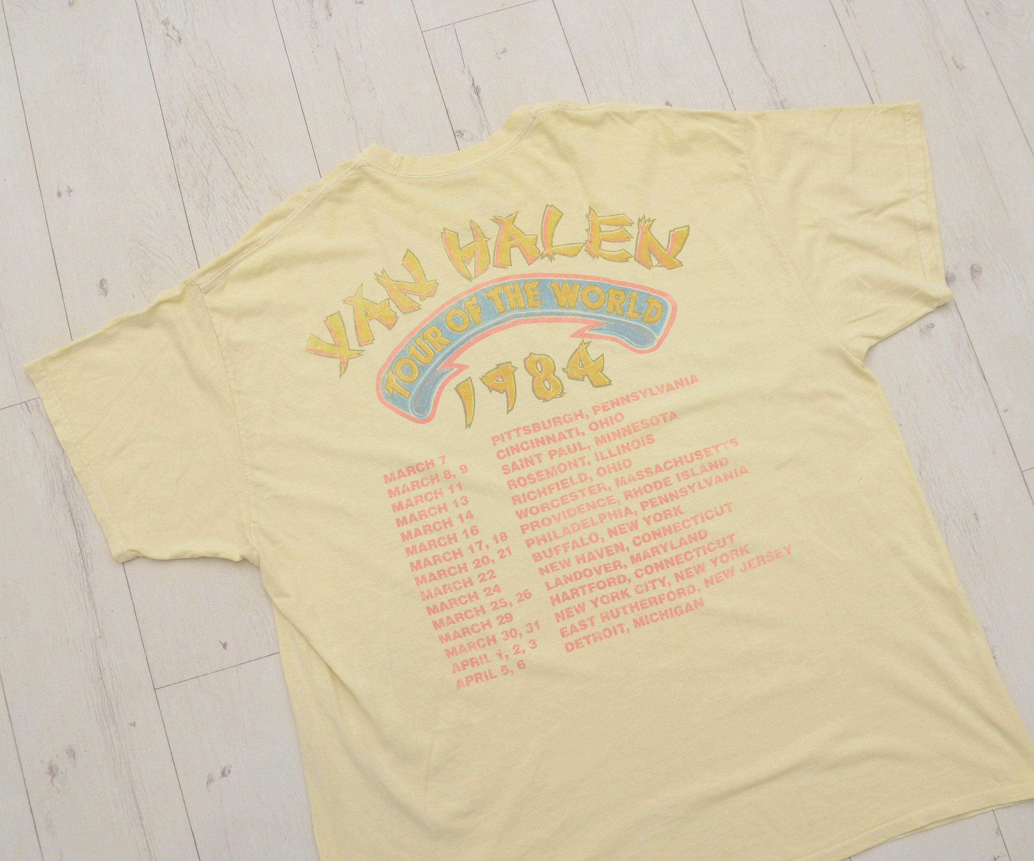 Other Van Halen Tour of the World 1984 Rock Tee XL Oversized Size US M / EU 48-50 / 2 - 8 Thumbnail