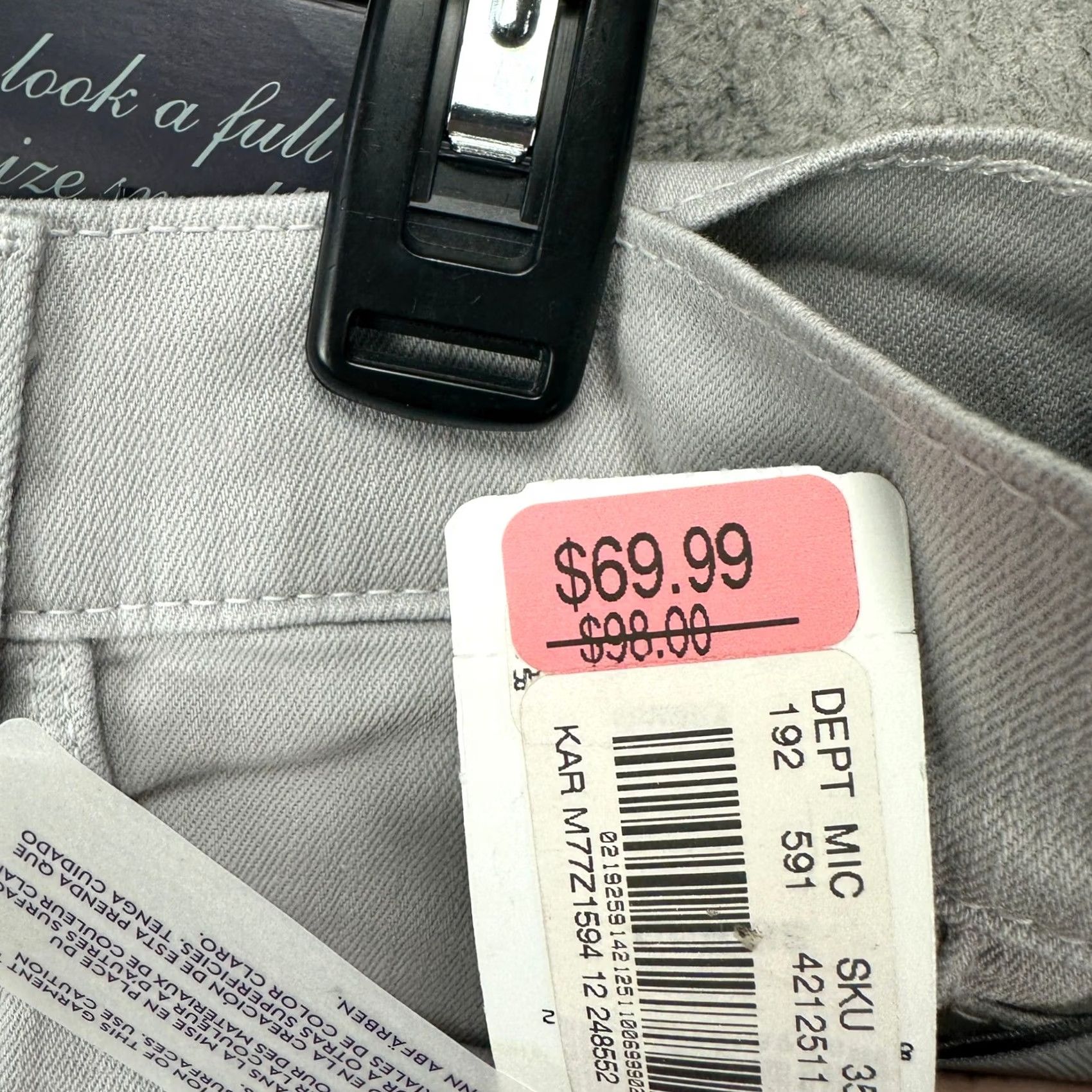NYDJ VINTAGE? No. NYDJ Karen Jeans Capri Womens 12 Light Gray Cropped Stretch Slimming Fit NEW Size 34" / US 12 / IT 48 - 7 Thumbnail