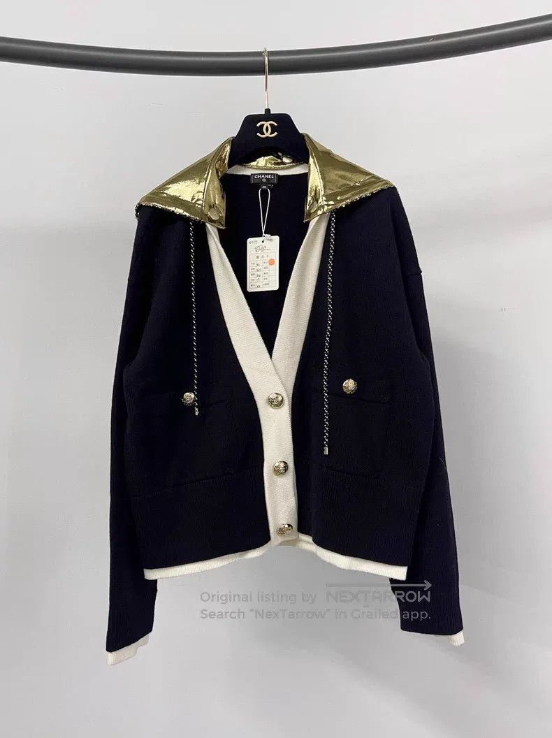 Chanel 24C gold sequin hoodie jacket