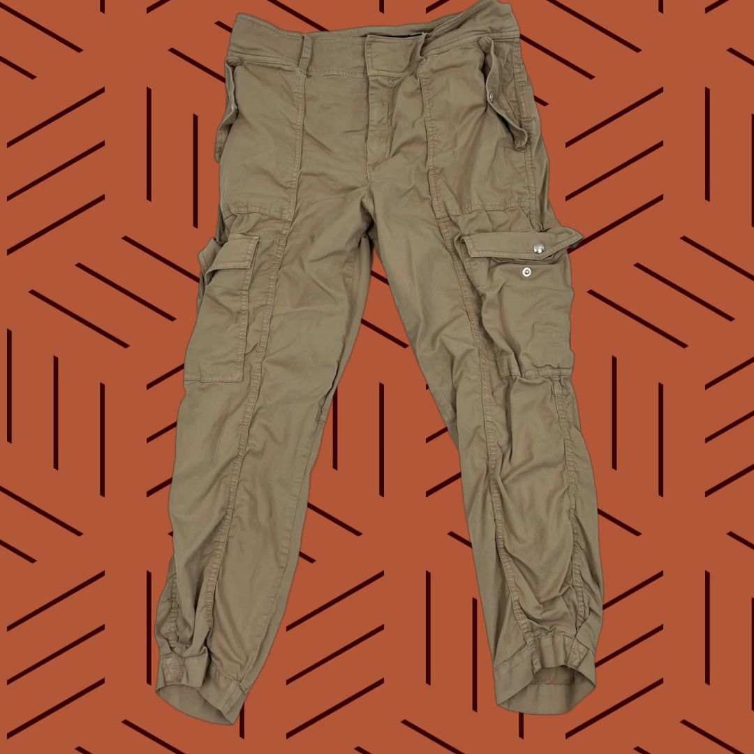 Ralph Lauren Lauren Ralph Lauren Pants Womens Sz 10 W31 L26 Micro Sanded Twill Cargo Brown Size 32" / US 10 / IT 46 - 1 Thumbnail
