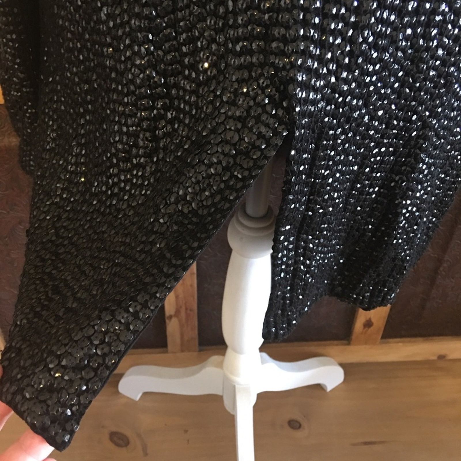 Other Ambre Babzoe black sequin open front jacket NWT 36 Size S / US 4 / IT 40 - 9 Thumbnail