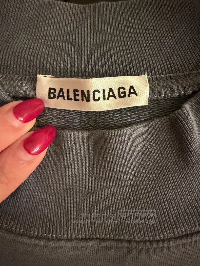 Balenciaga Balenciaga Gray Blue Hoodie L Size Size US L / EU 52-54 / 3 - 2 Thumbnail