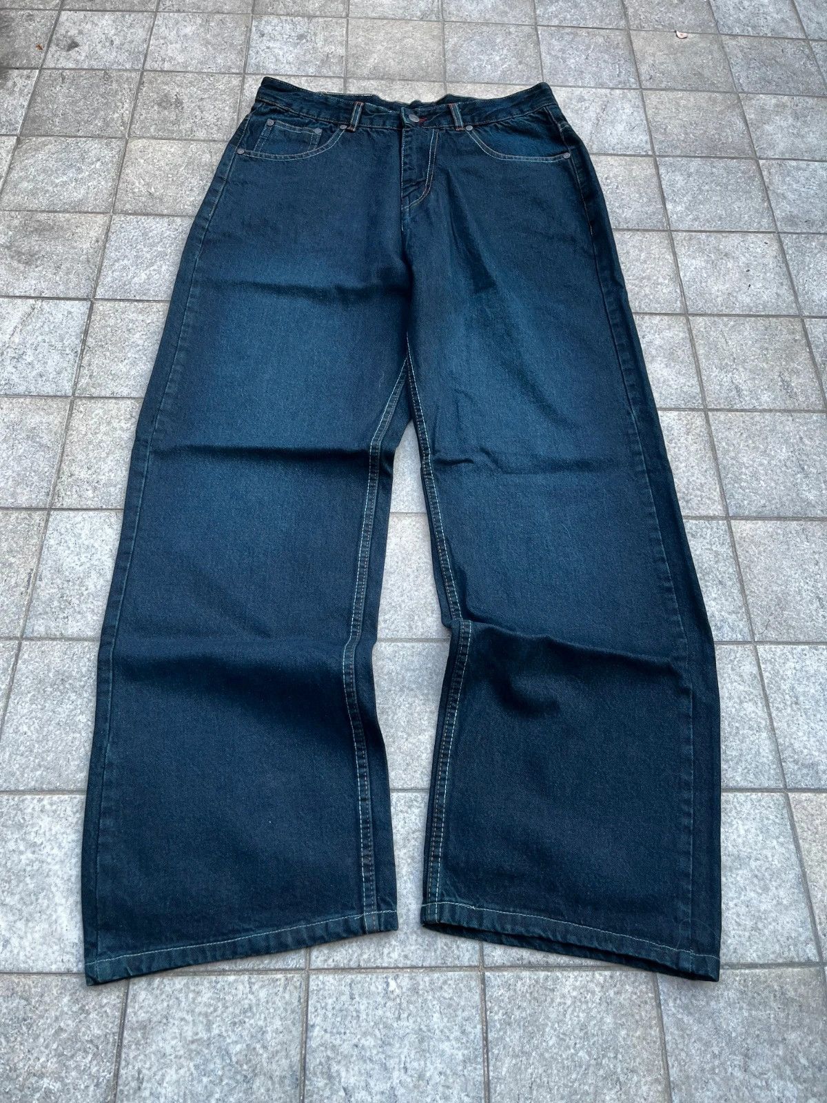 JNCO Beautiful Tiger Embroidery Baggy Jeans Size US 32 / EU 48 - 7 Thumbnail