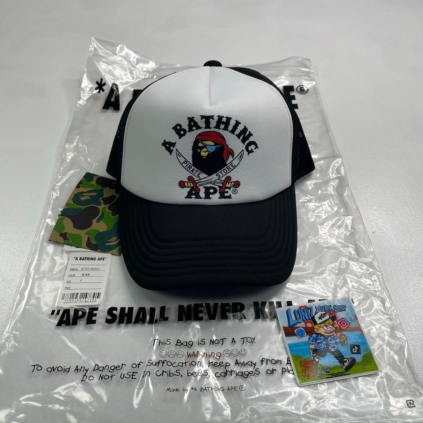 Bape BAPE Pirate Logo Trucker Hat Size ONE SIZE - 2 Thumbnail
