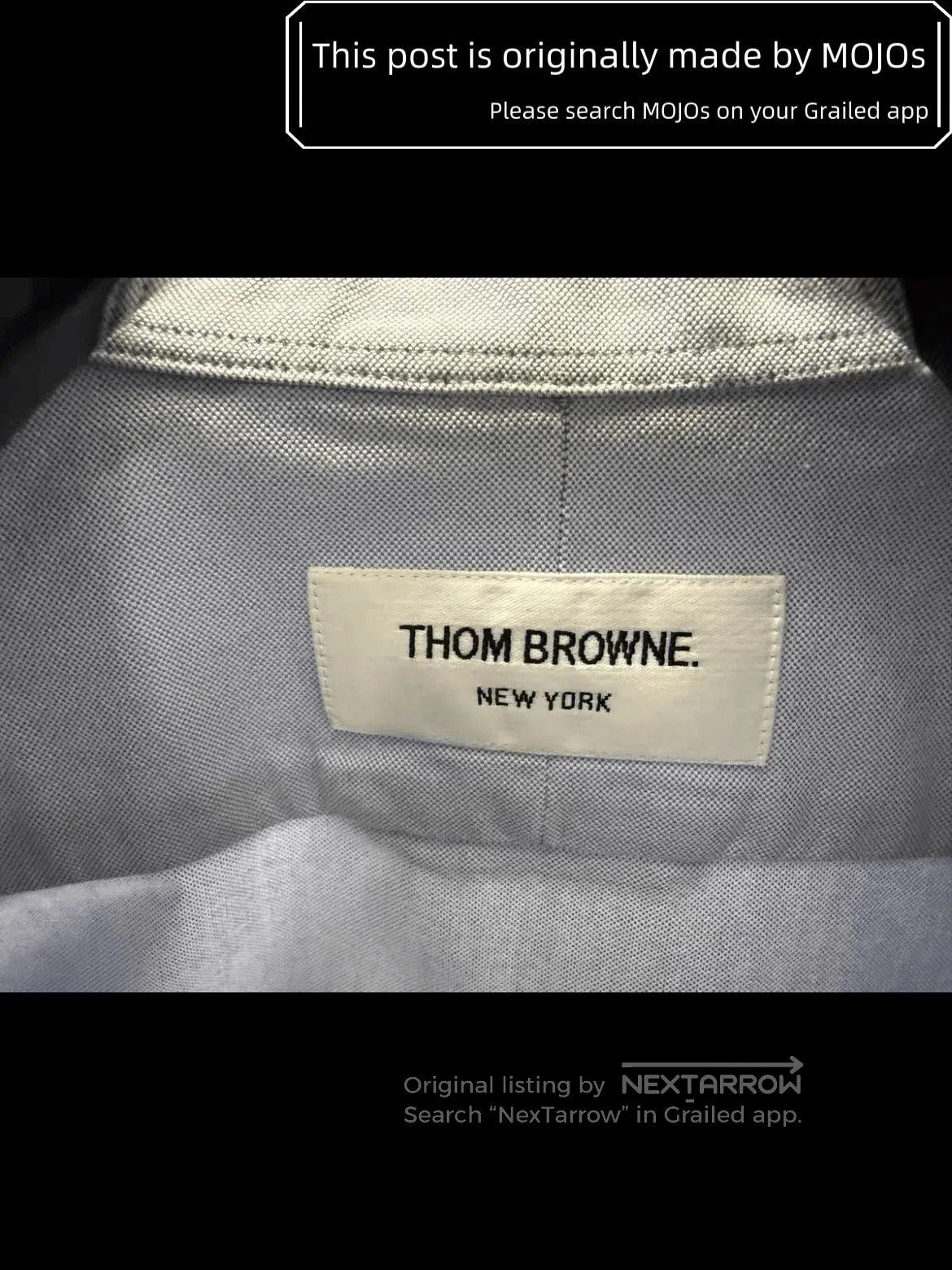 Thom Browne Sz 3 Thom Browne Double Sleeves Stripe Oxford Blue Shirt. Size US L / EU 52-54 / 3 - 3 Thumbnail