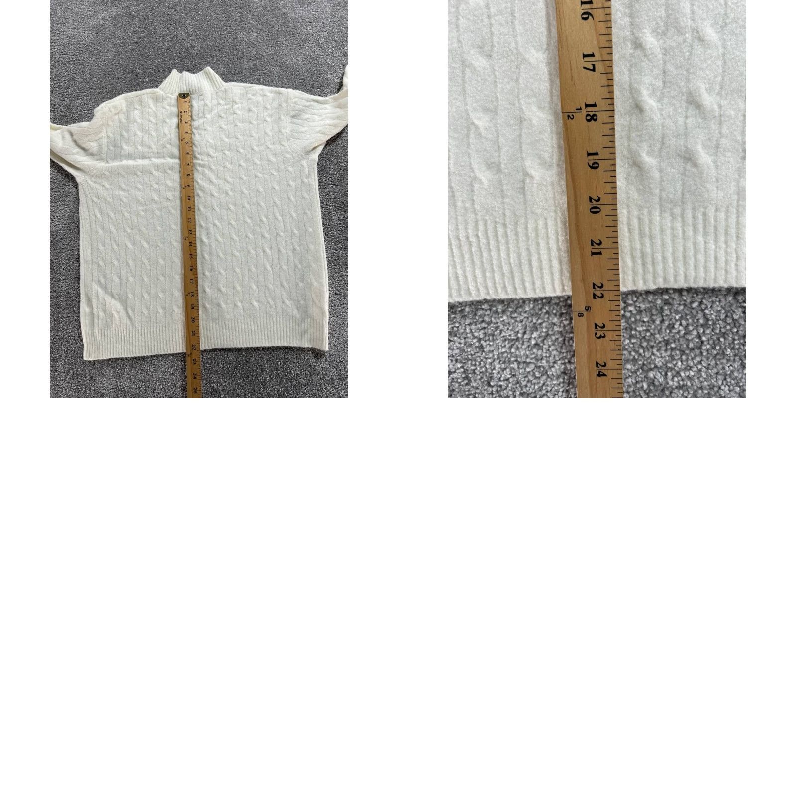 J.Crew J.Crew Sweater Womens Large White Cable Knit Pullover New Shirt Pullover Mens? Size L / US 10 / IT 46 - 8 Thumbnail