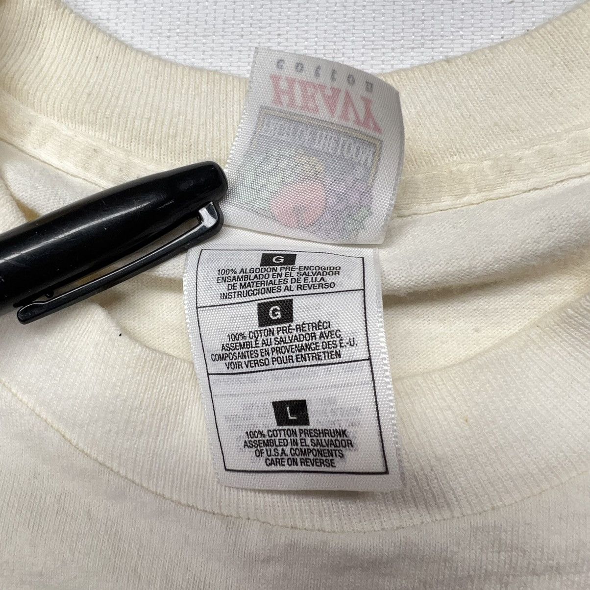 Fruit Of The Loom × Vintage VTG Auto Nation Tee Shirt White Single Stitch Heavy Cars Size US L / EU 52-54 / 3 - 8 Thumbnail