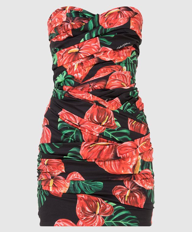 Dolce & Gabbana o1y0825 Mini Dress in Multicolor Size XS / US 0-2 / IT 36-38 - 1 Thumbnail