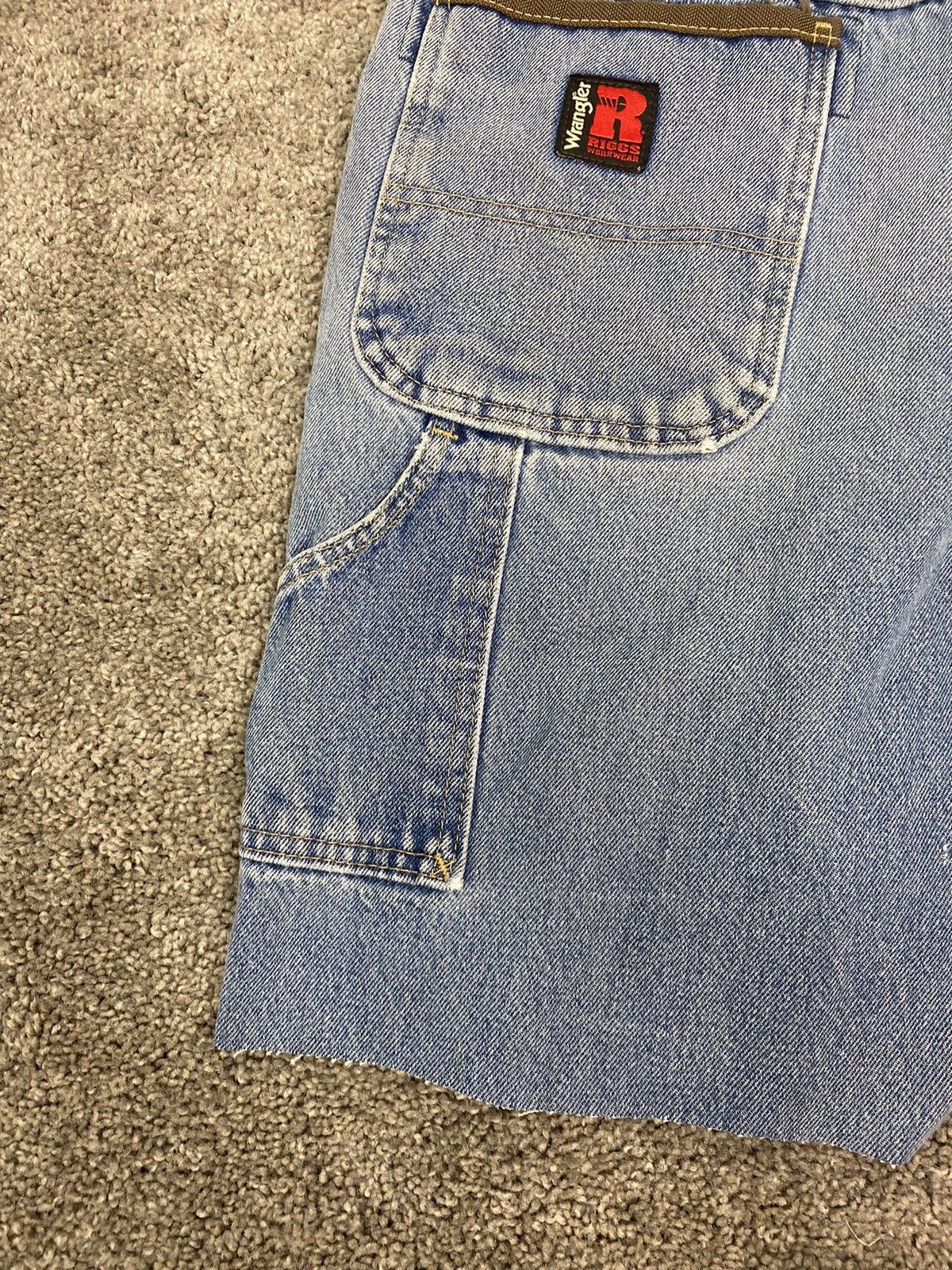 Vintage × Wrangler Y2k wrangler riggs workwear carpenter jorts Size US 35 - 2 Thumbnail