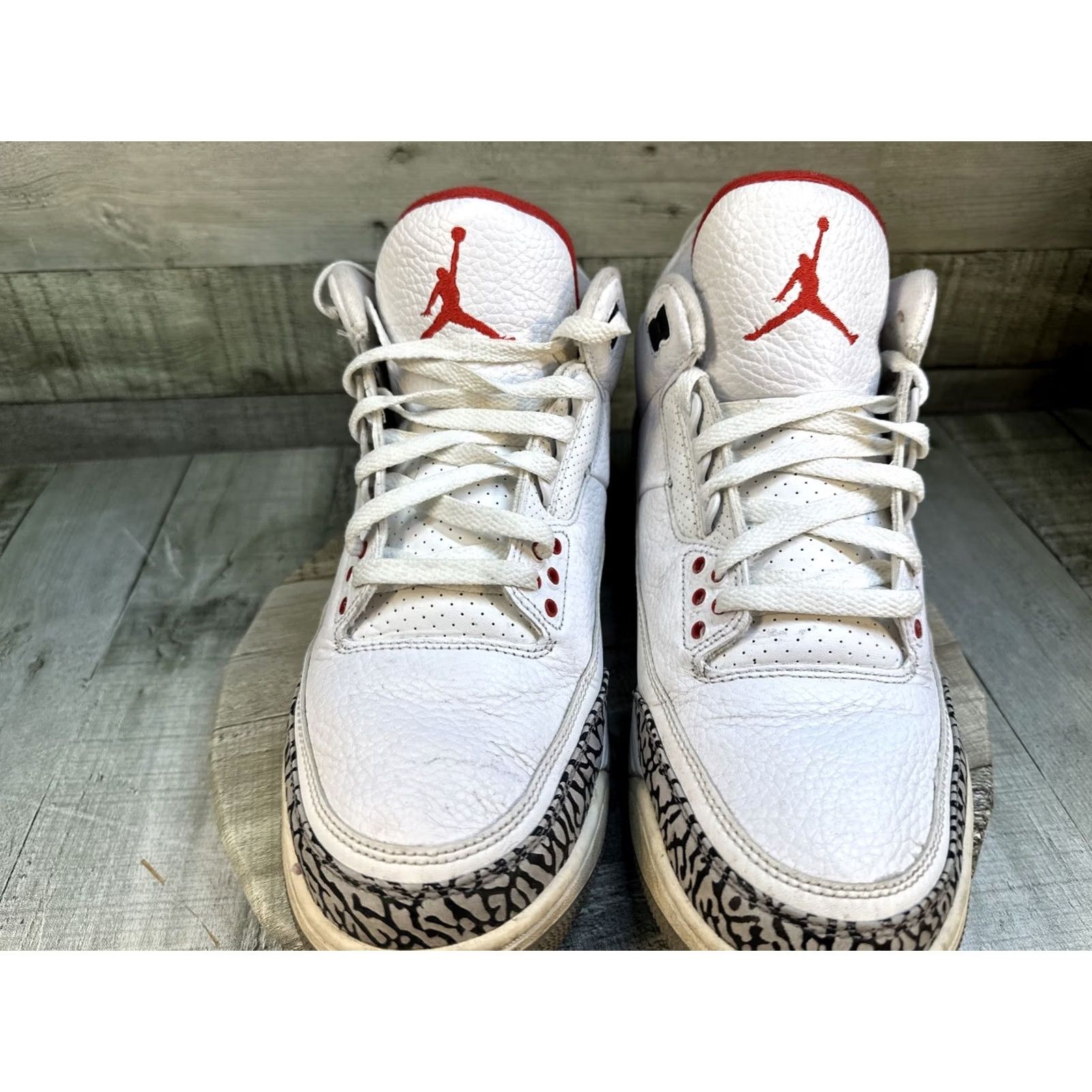 Jordan Brand Nike Air Jordan 3 Retro Hall of Fame 2018 Cement Sneaker Men 11.5 White 2018 Low Top M 136064-116 Size US 11 / EU 44 - 2 Thumbnail