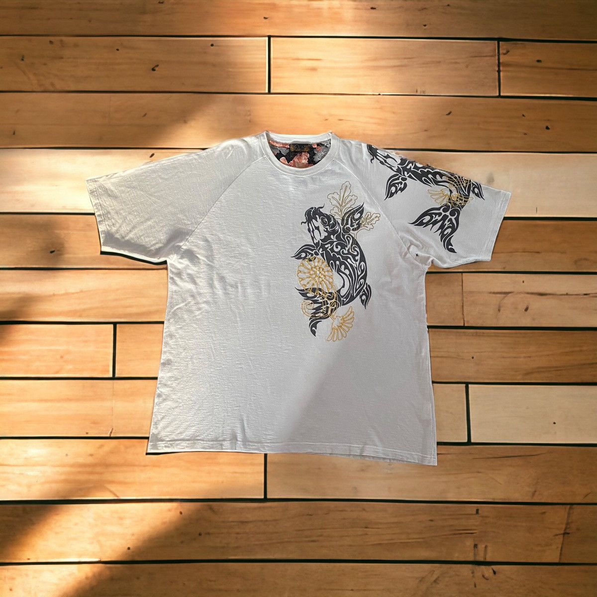 Japanese Brand Vintage Sukajan Fish Koi Japan Nice Design Size US XXL / EU 58 / 5 - 1 Thumbnail