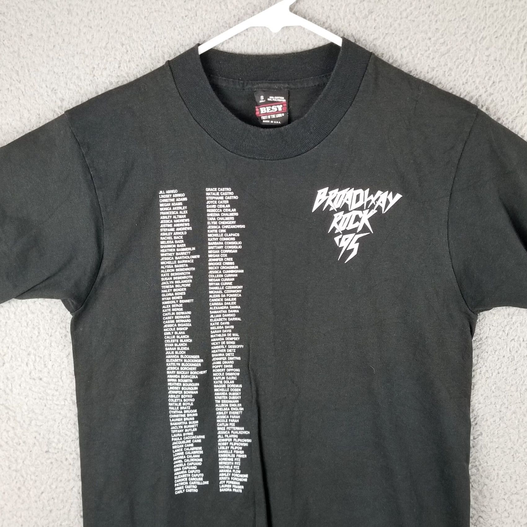 Vintage Vintage Broadway Shirt Men's Small Black Graphic Tee 1995 Rock Stitch Theatre Graphic Print T-Shirt Size US S / EU 44-46 / 1 - 2 Thumbnail