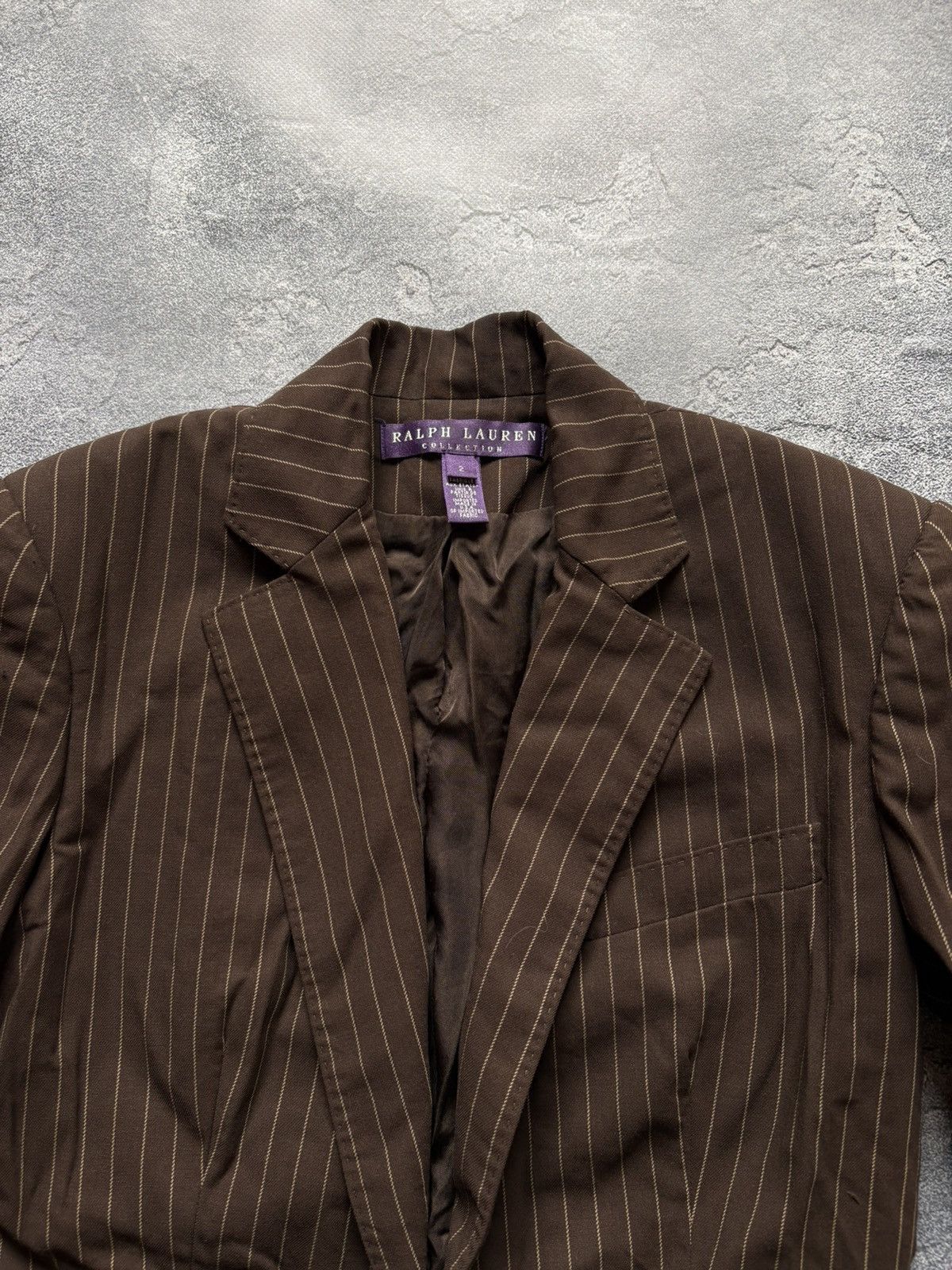Ralph Lauren Purple Label Ralph Lauren Purple Label Luxury Striped Wool Blazer Jacket Size XS / US 0-2 / IT 36-38 - 7 Thumbnail