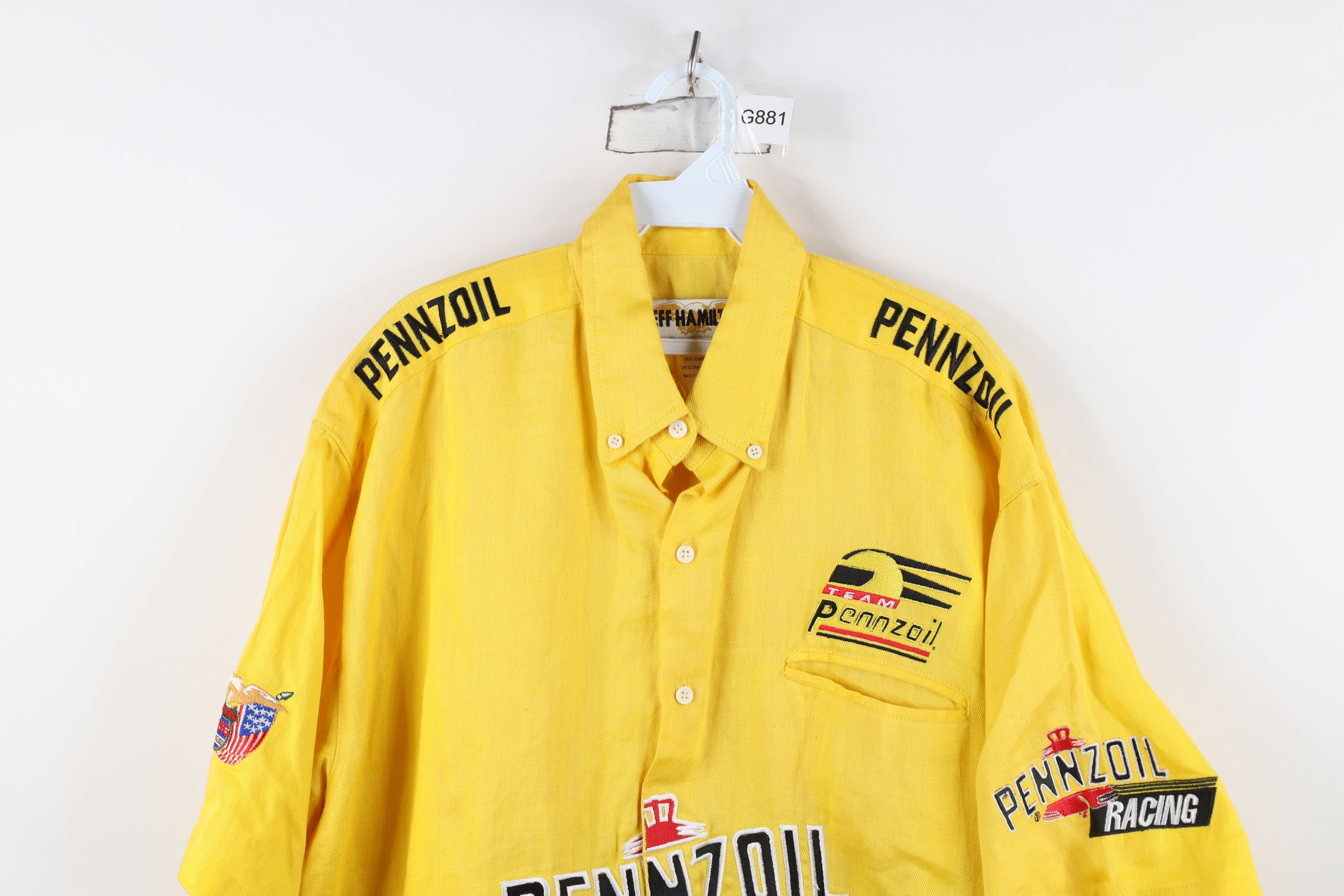 Vintage Vintage 90s NASCAR Racing Pit Crew Button Down Shirt Size US XL / EU 56 / 4 - 2 Thumbnail